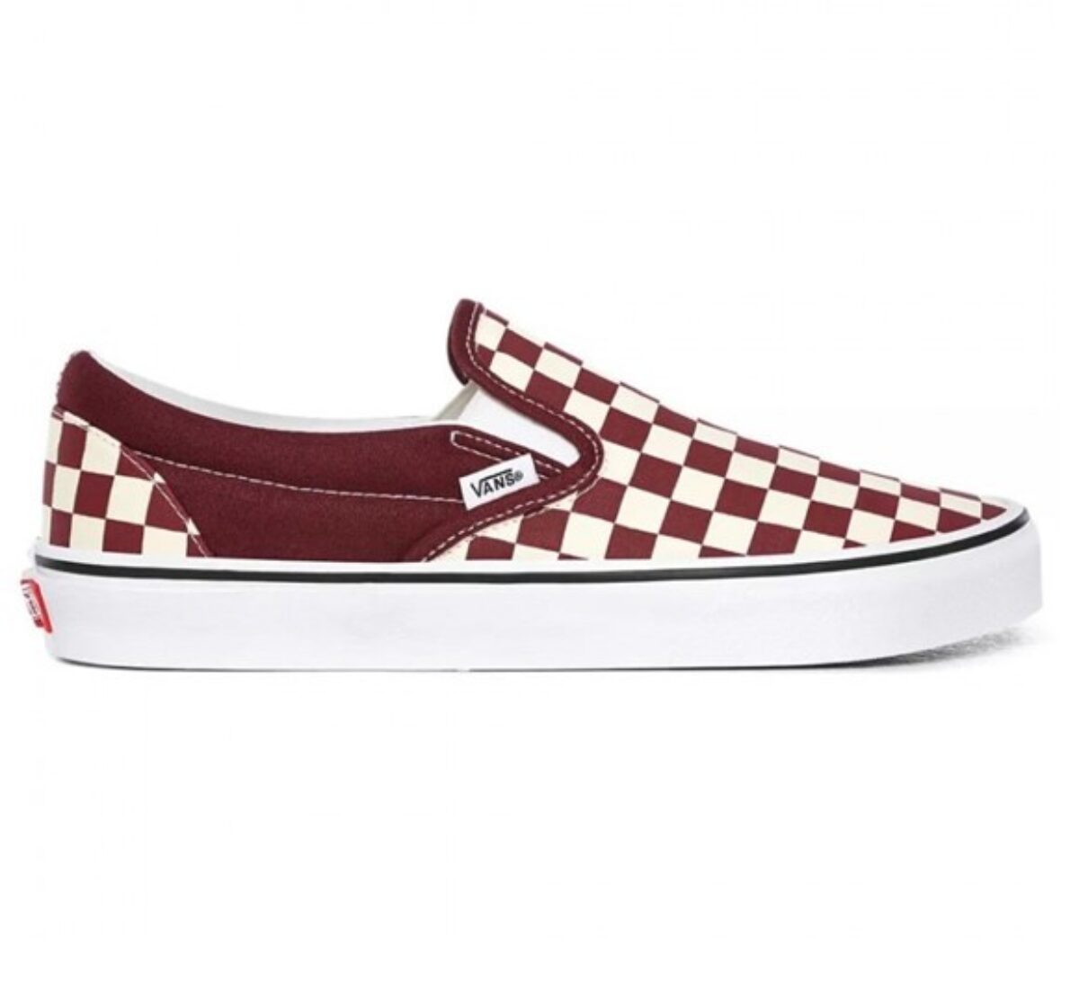 maroon slip on vans